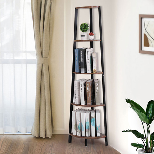 5 tier store corner ladder shelf